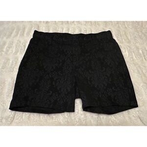 Faded Glory Black Slim Fit Shorts Polyester Cotton Blend Women's Size M (8-10)